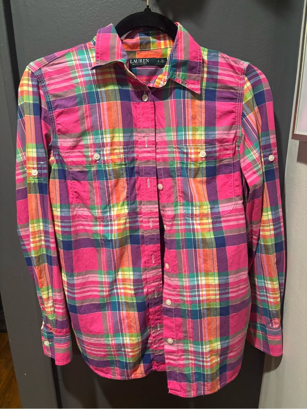 Polo by Ralph Lauren Pink Multicolor Plaid Button-Down Shirt
